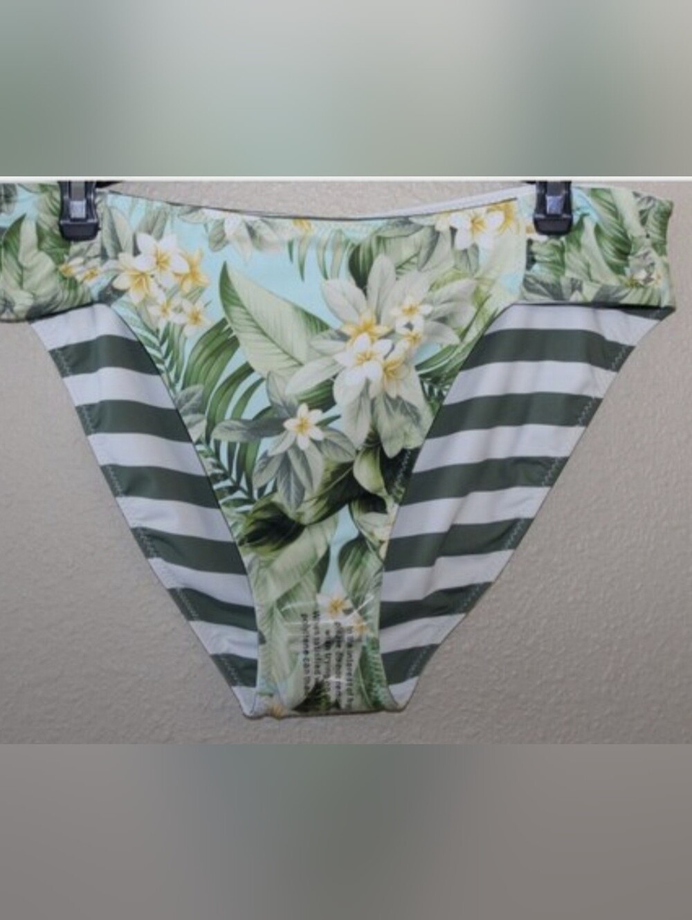 Tommy Bahama Green and White Floral Bikini Bottom. New With Tags.